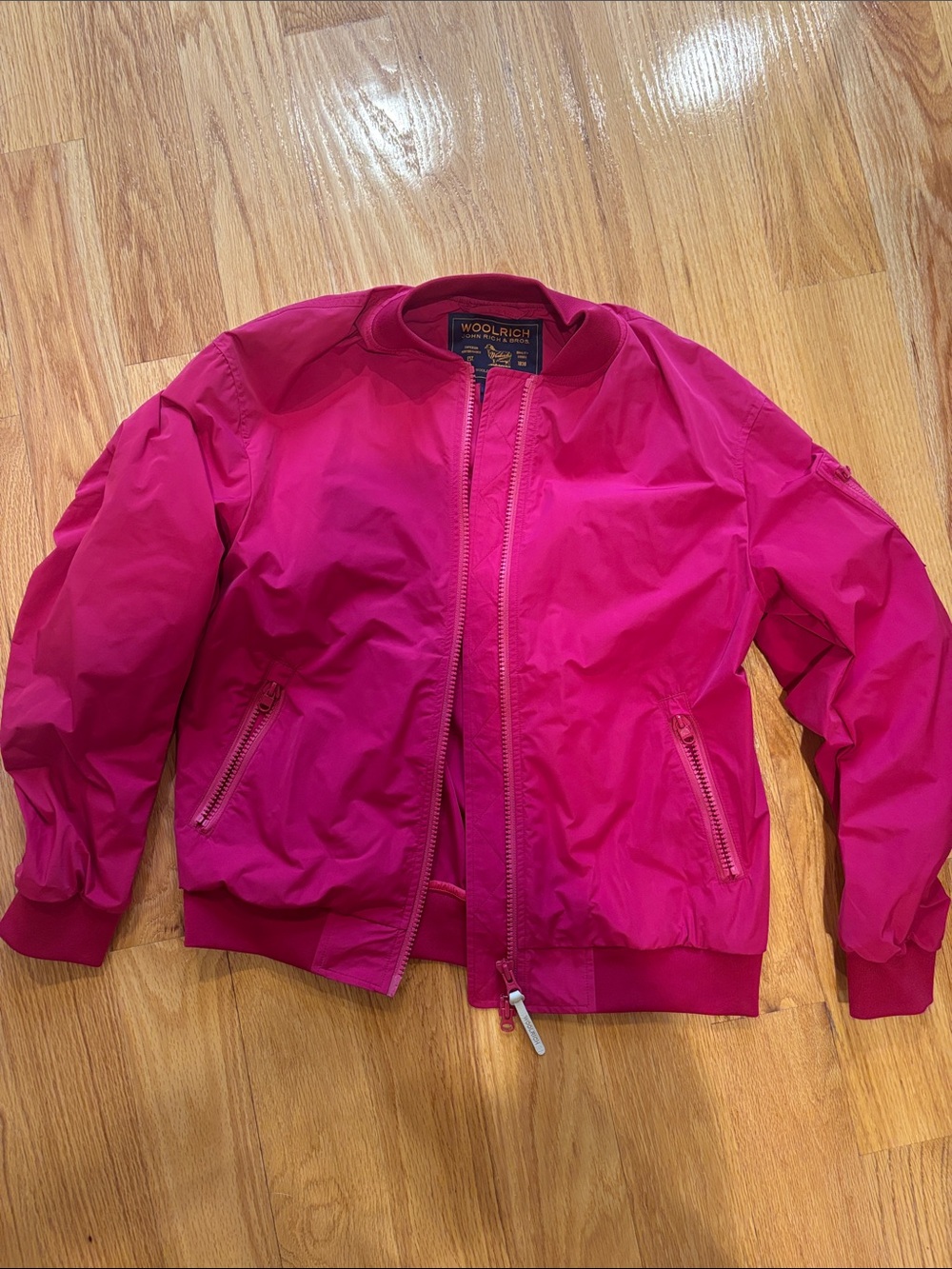 Woolrich Women's Bright Pink Bomber Jacket
